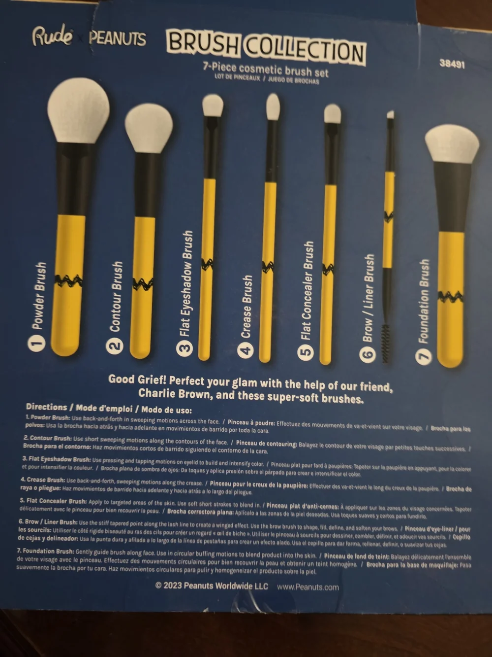 Peanuts Kids Brush Collection in Yellow and Black
